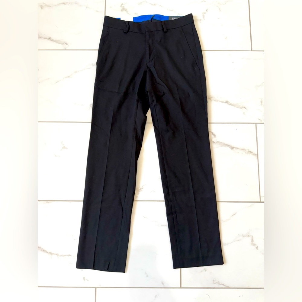 Kenneth Cole Classic Slim Fit Black Trousers